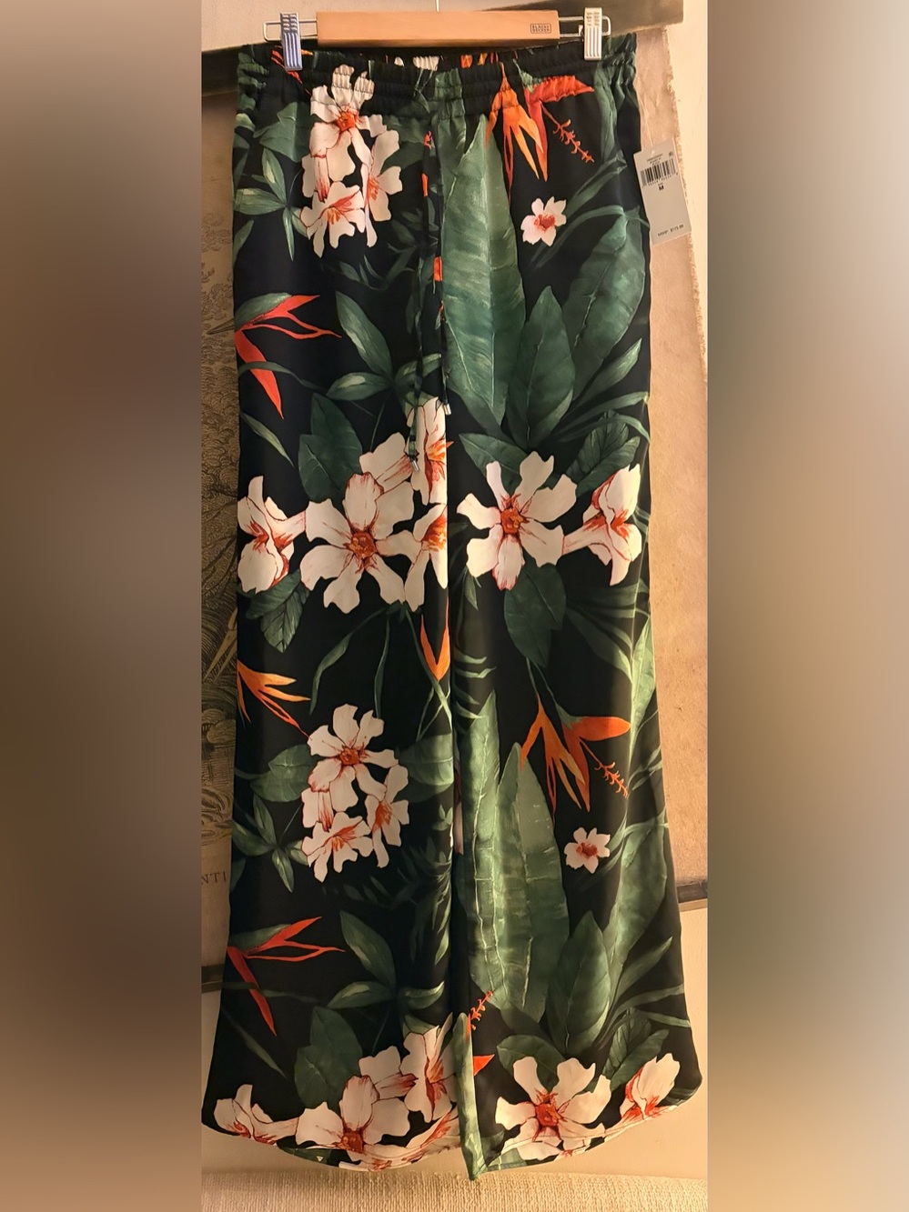 * New Lauren Ralph Lauren Tropical Floral Pants SZ Medium Retail $175 *